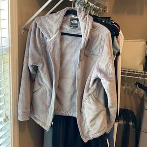 North Face full zip hooded fleece jacket